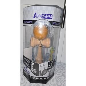 New Open Box -Bushido Kendama “Ultimate” Skill Toy – Beechwood Ken + Yellow Tama